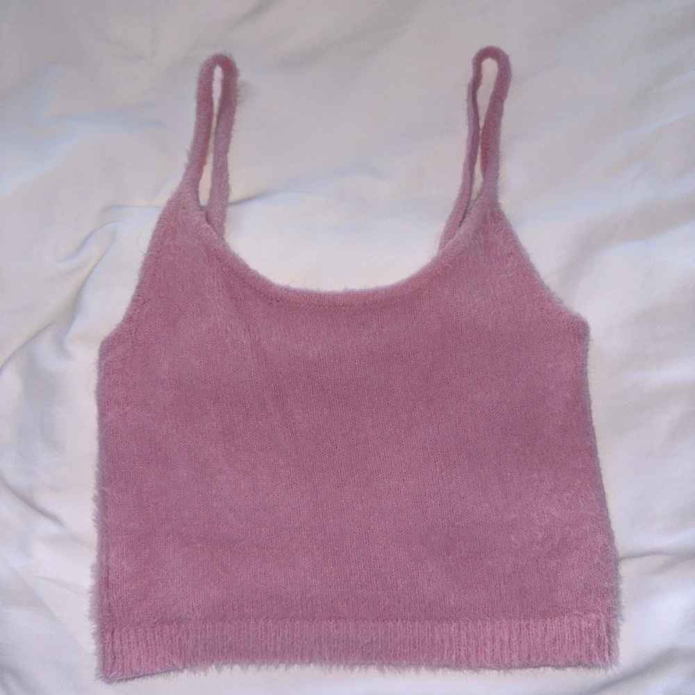 Kendall & Kylie fuzzy tank top